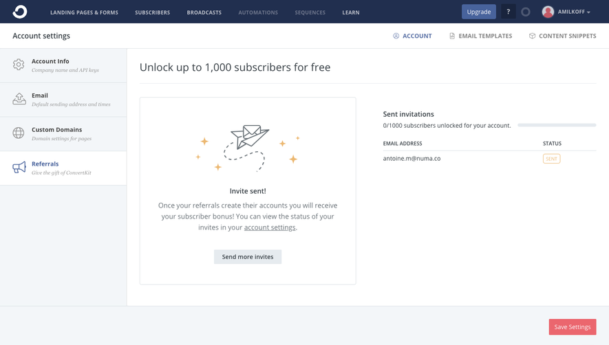 ConvertKit Referral Flow