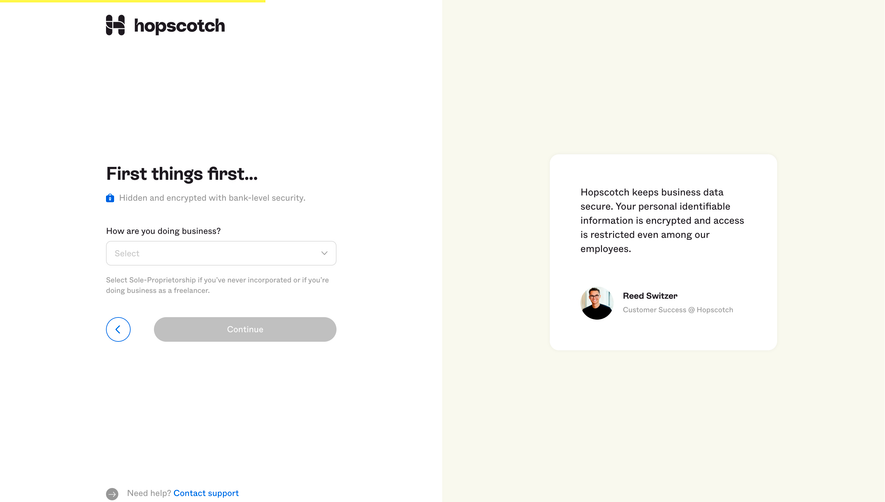 Hopscotch Account Setup