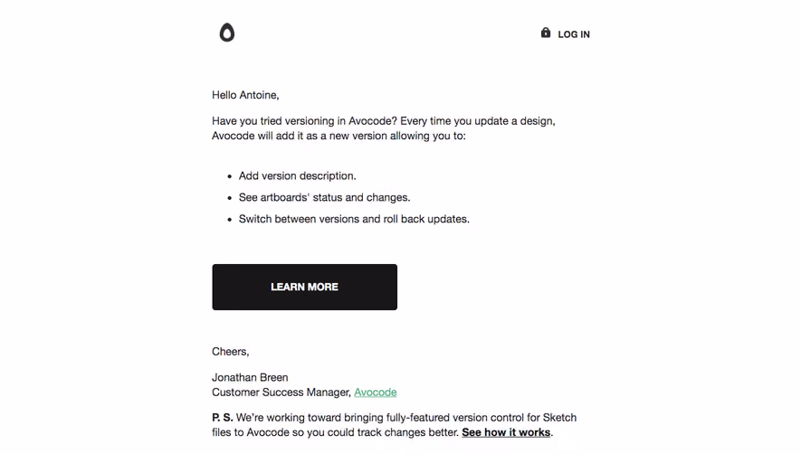 Avocode Onboarding Emails