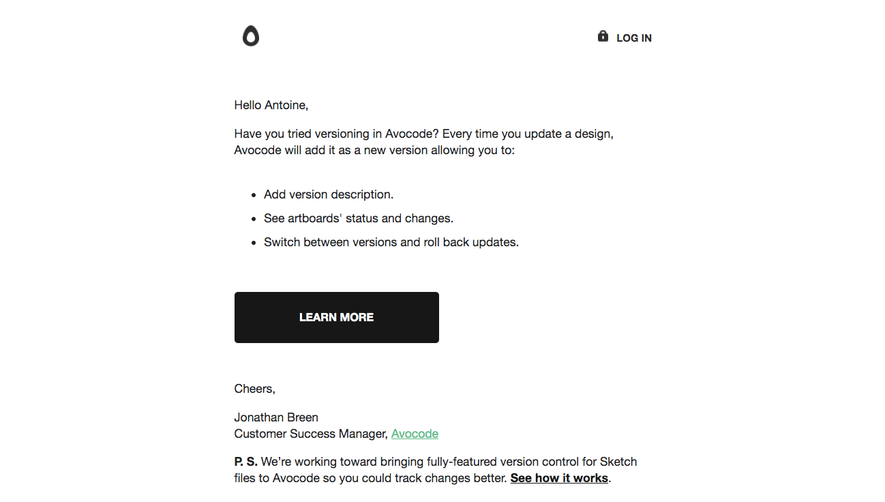 Avocode Onboarding Emails