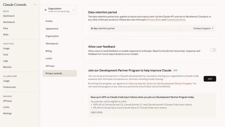 Claude Privacy Controls