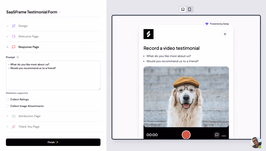 Senja User Onboarding