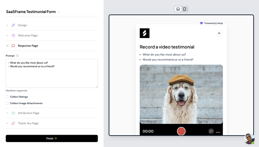 Senja User Onboarding