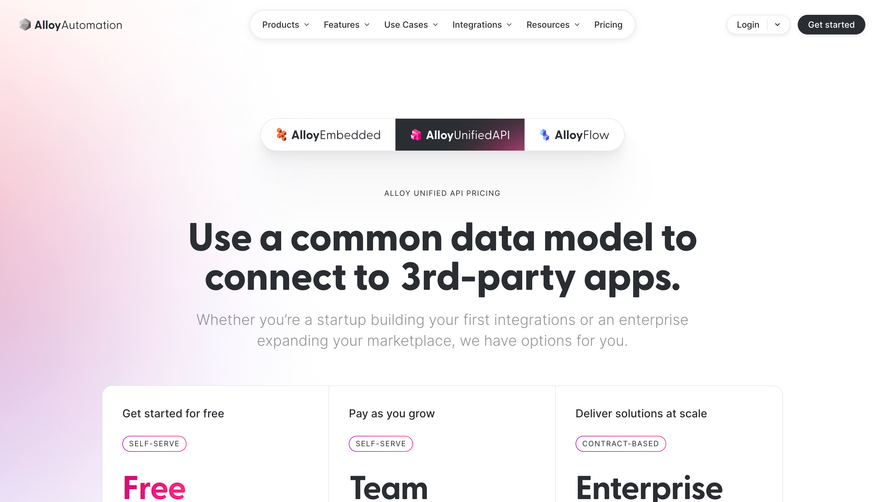 Alloy Pricing Page