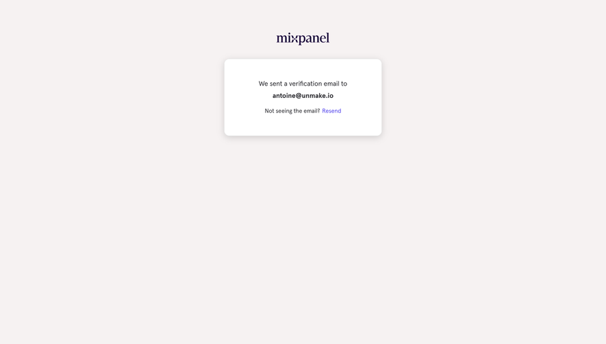 Mixpanel Sign Up Flow