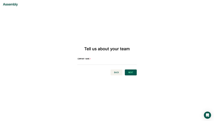 Assembly Account Setup