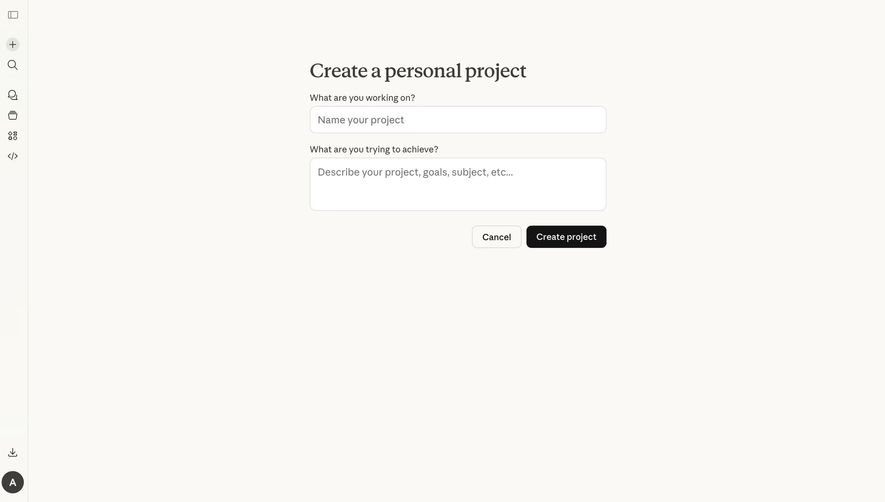 Claude Create New Project