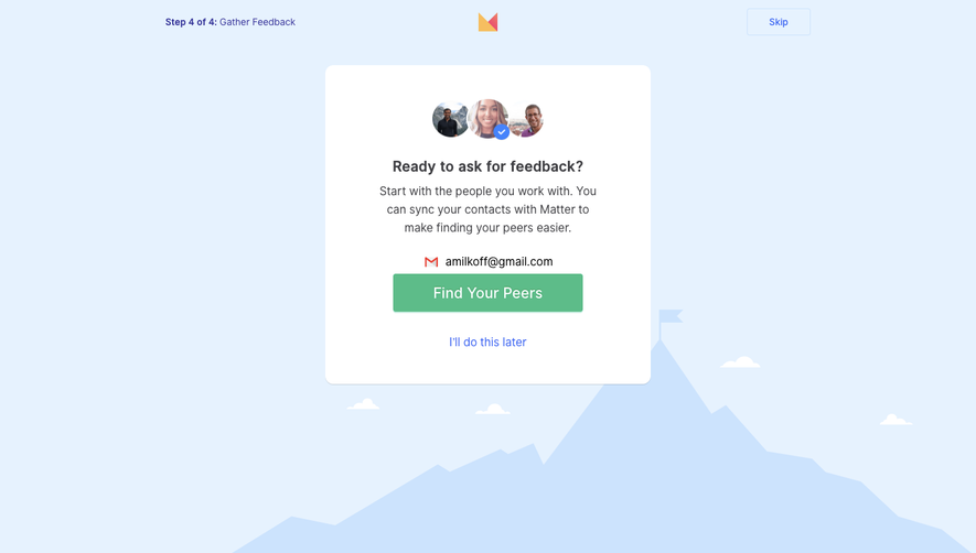 Matter Sign Up Flow
