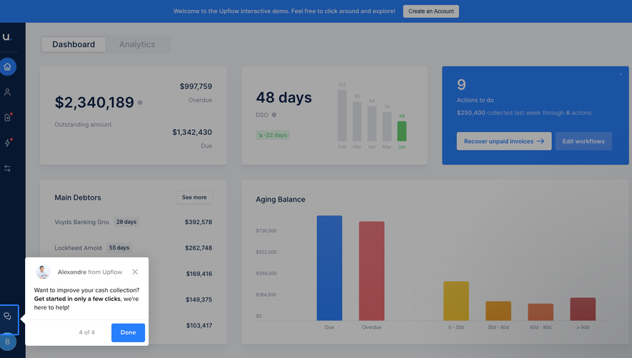 Upflow User Onboarding