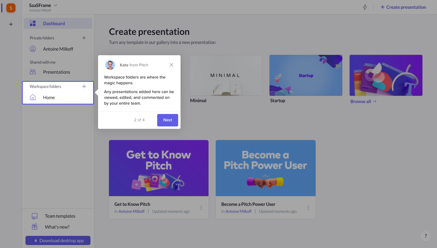 Pitch Product Tour