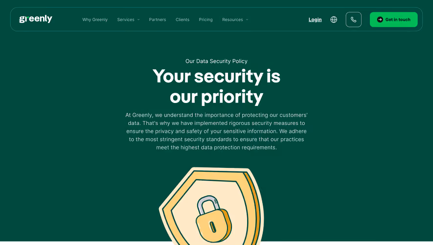 Greenly Security Page