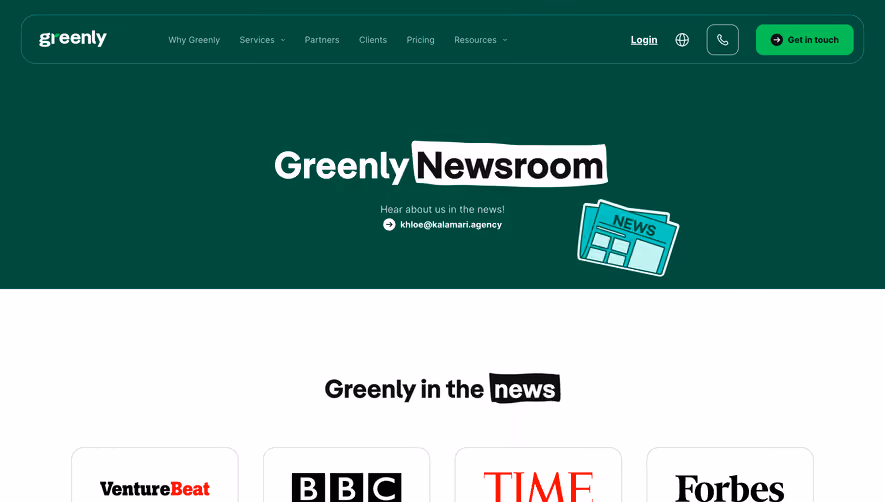 Greenly Press Page