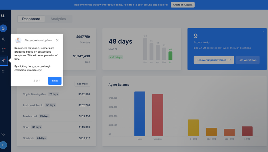 Upflow User Onboarding