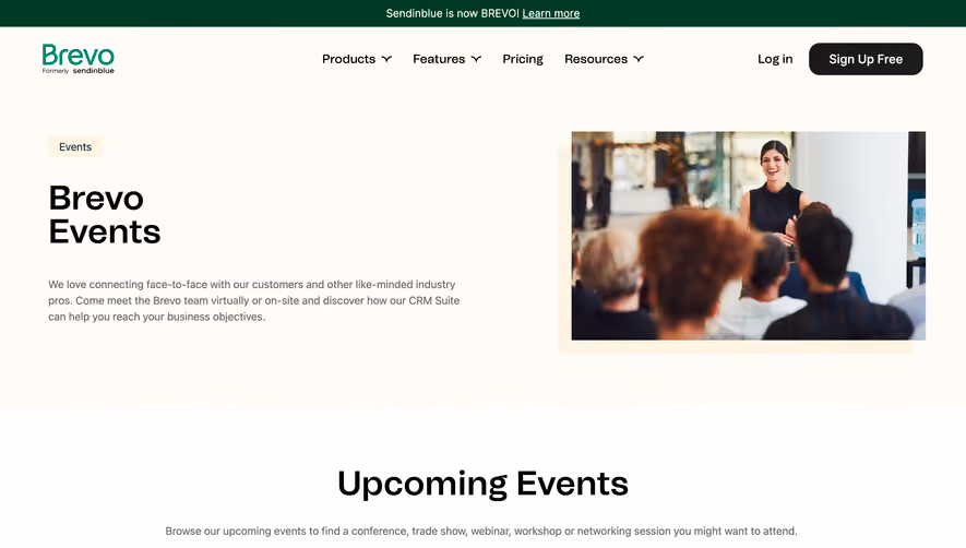 Brevo Events Page