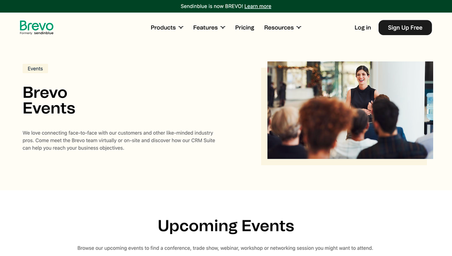 Brevo Events Page