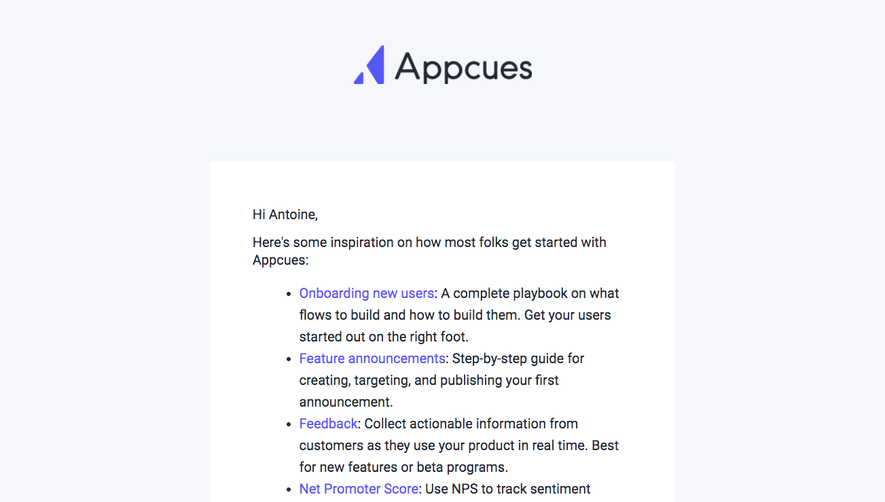 Appcues Onboarding Emails