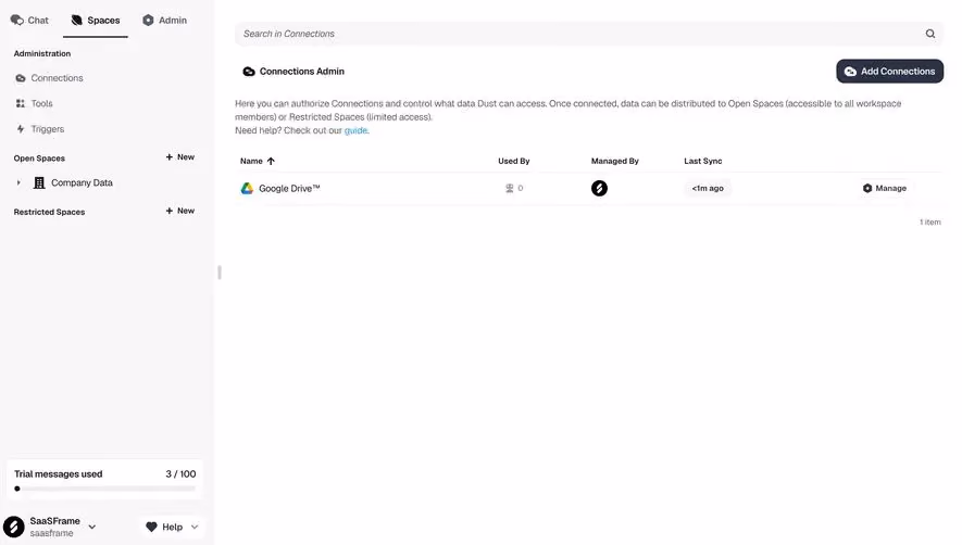 Dust Connections List