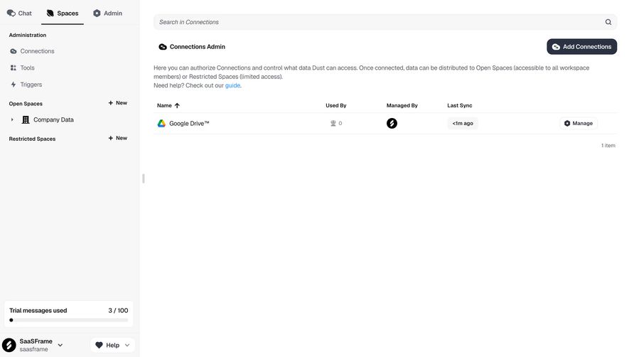 Dust Connections List
