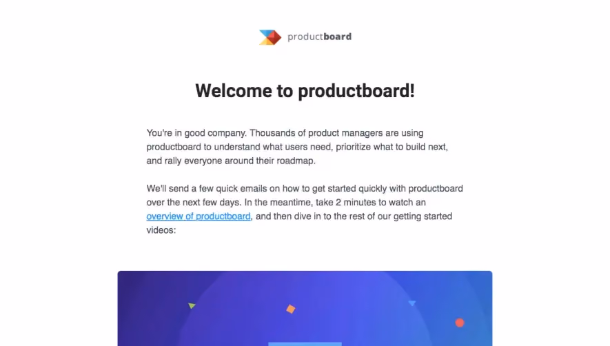 ProductBoard Welcome Email