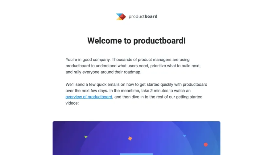 ProductBoard Welcome Email