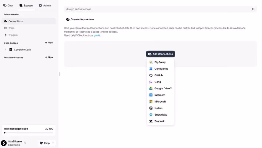 Dust Add Connection
