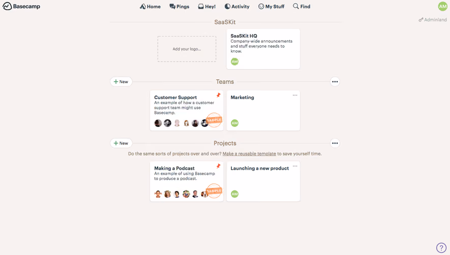 Basecamp Sign Up Flow
