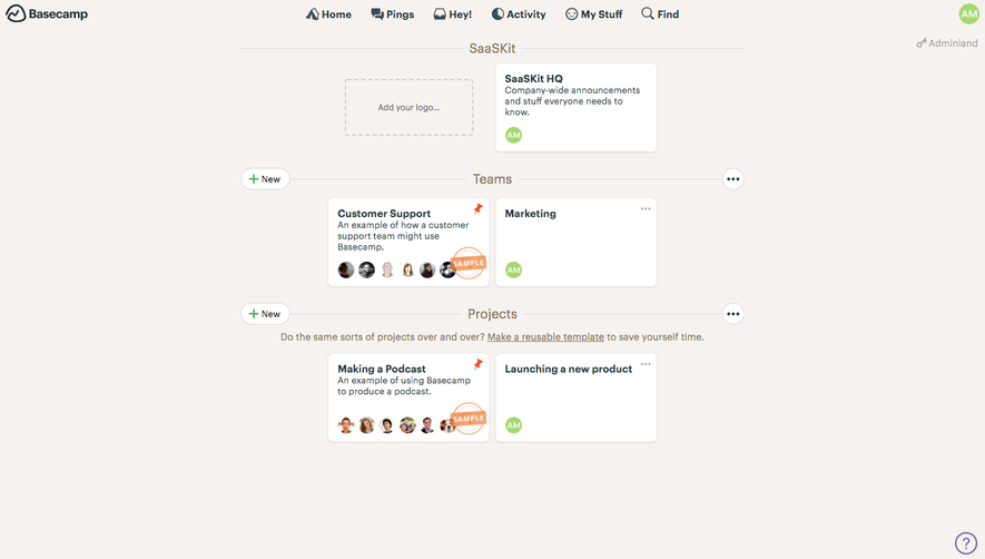 Basecamp Sign Up Flow