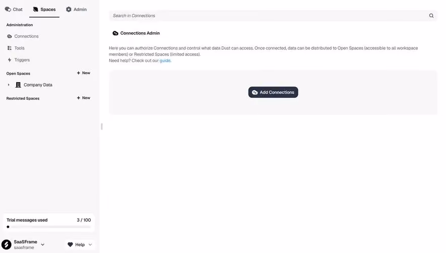 Dust Connections Admin