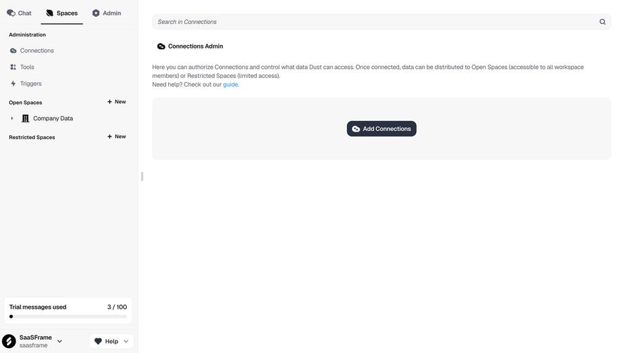 Dust Connections Admin