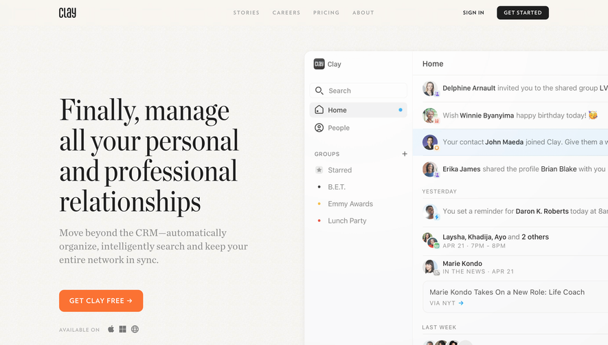 Clay Landing Page