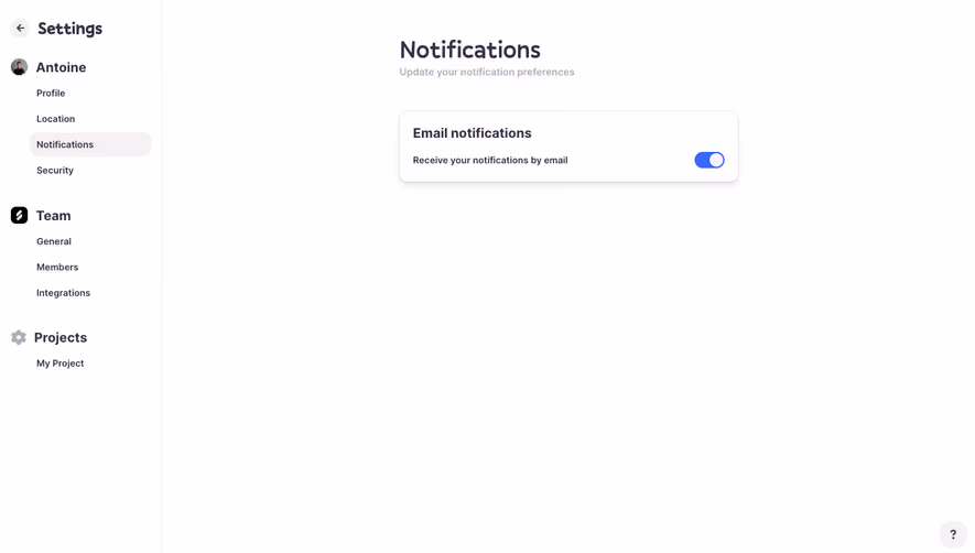 Logbook Notifications Settings