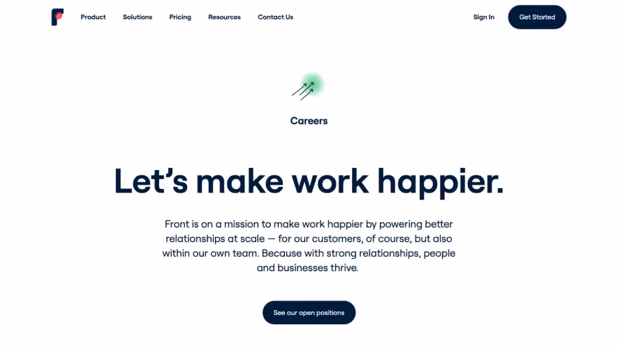 Front Career Page