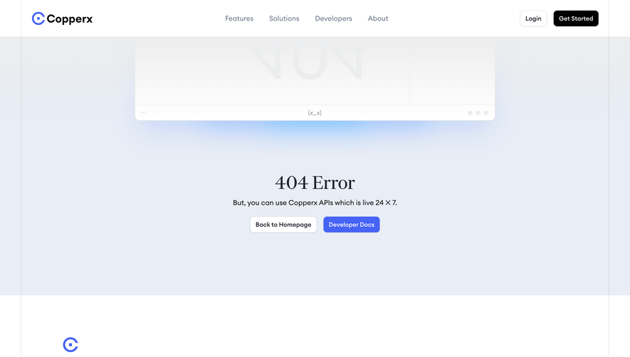 Copperx 404 Page