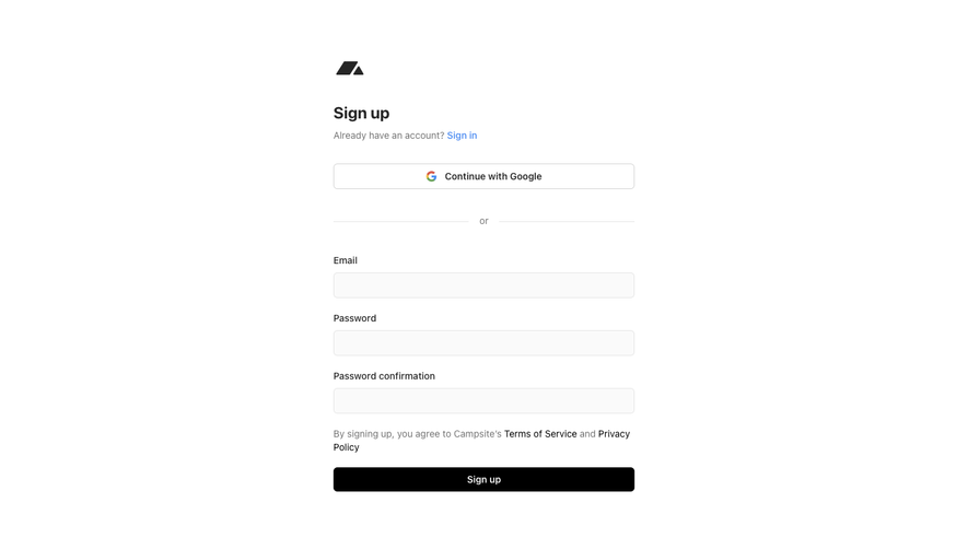 Campsite Signup