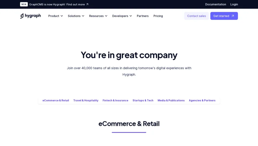 GraphCMS Customers Page