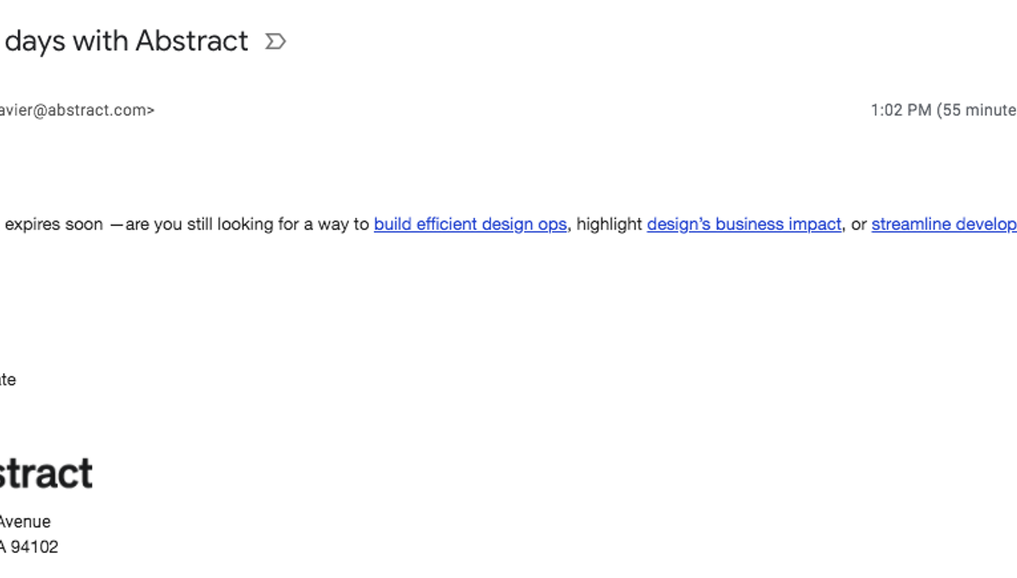 Abstract Free Trial Emails