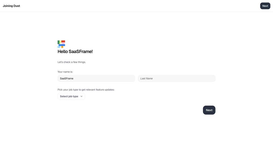 Dust Account Setup
