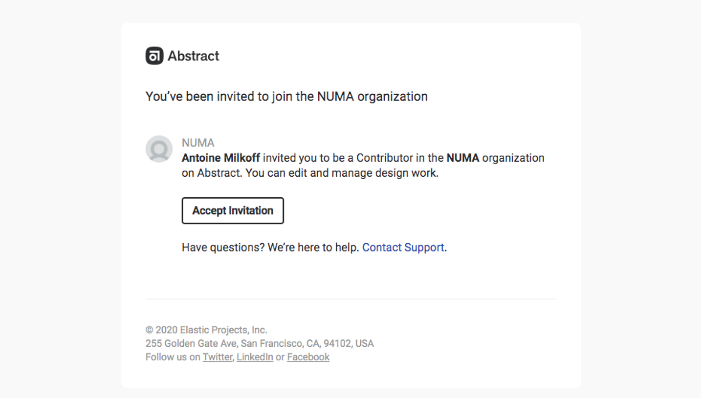 Abstract Invite Team Members