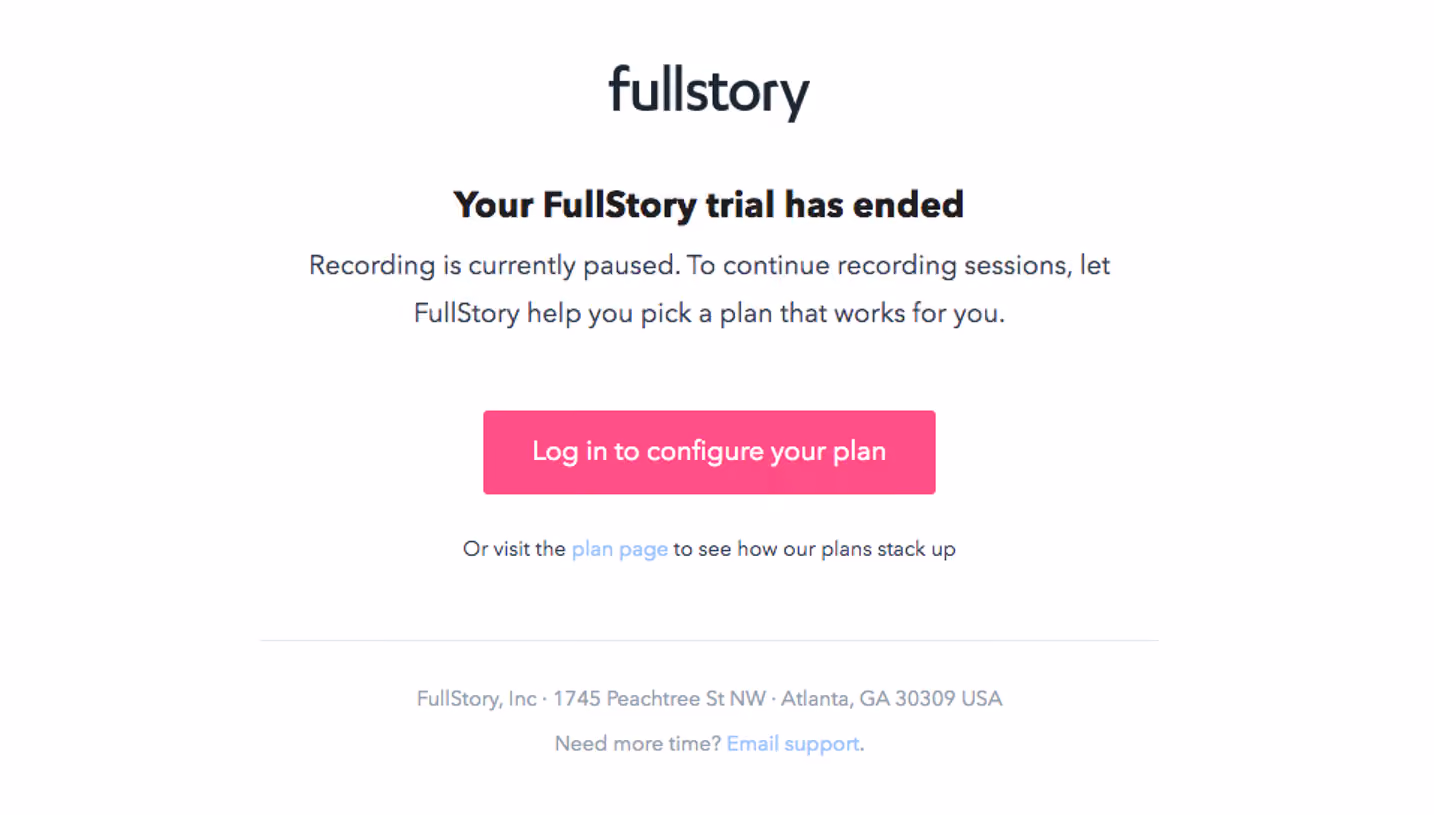 Fullstory Free Trial Emails