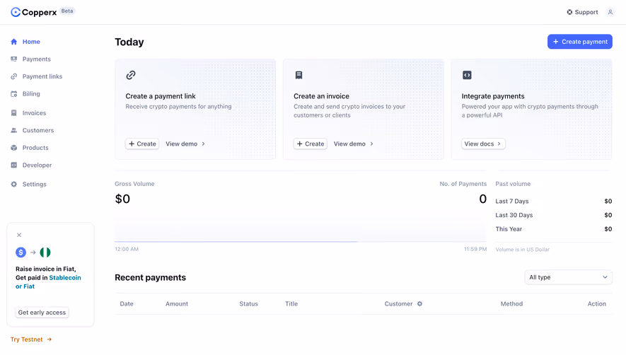 Copperx Dashboard