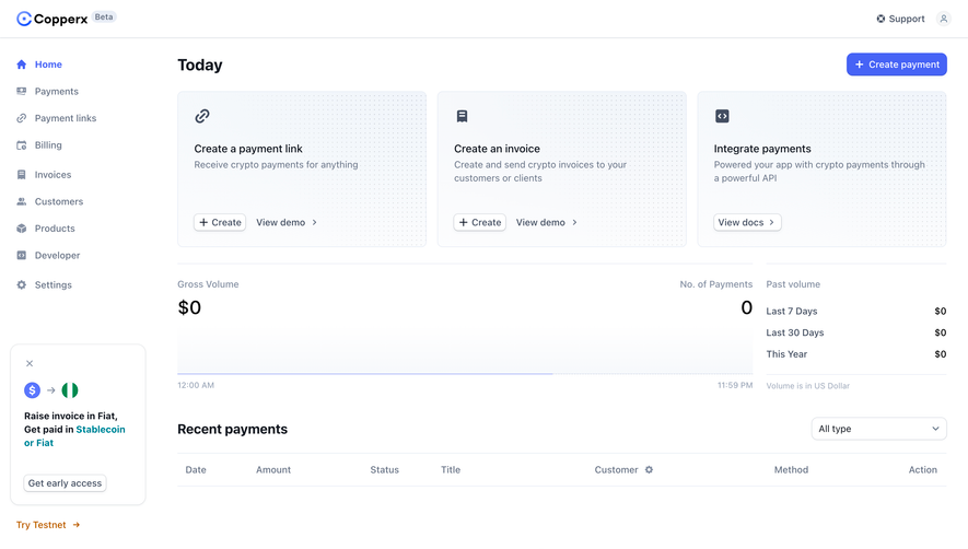 Copperx Dashboard