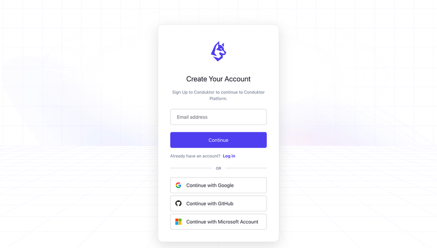Conduktor Signup
