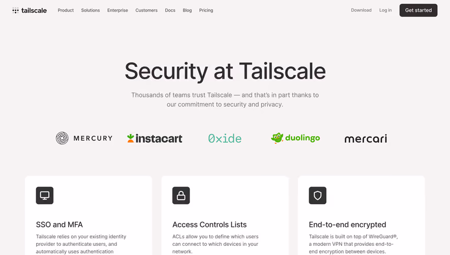 Tailscale Security Page