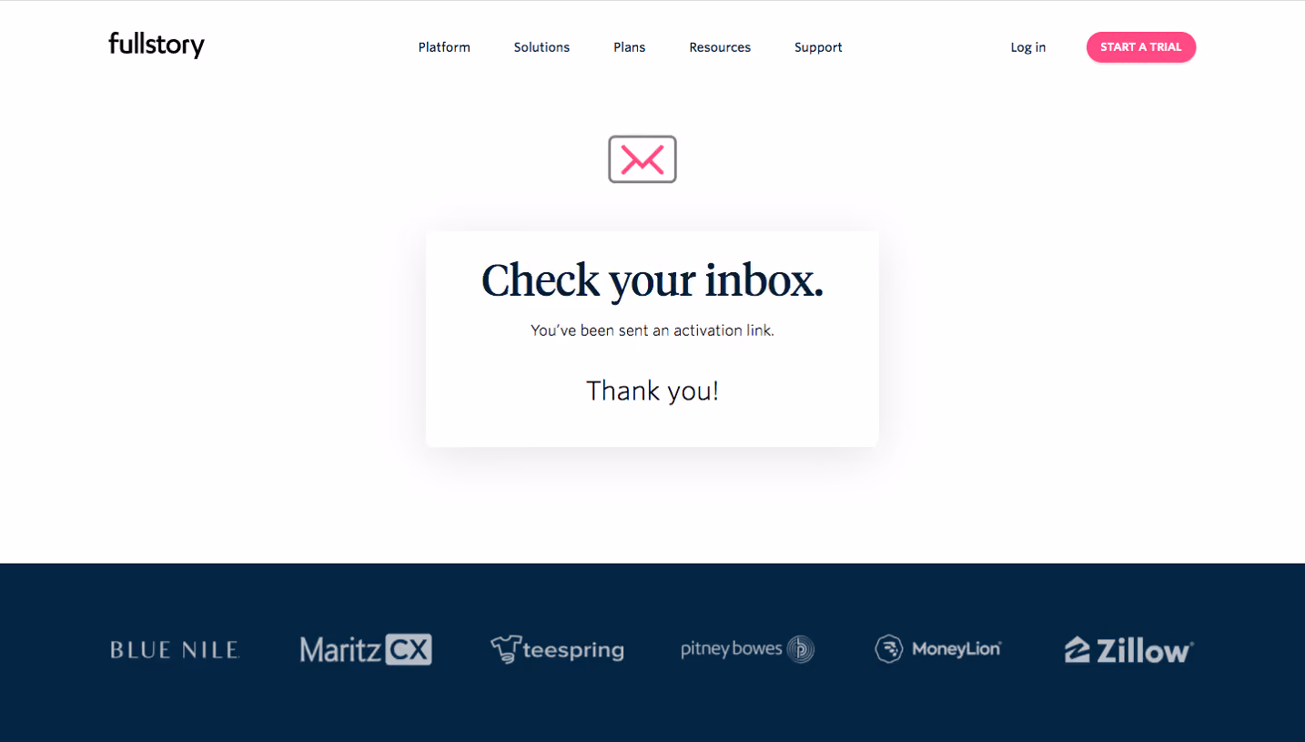 Fullstory Email Verification