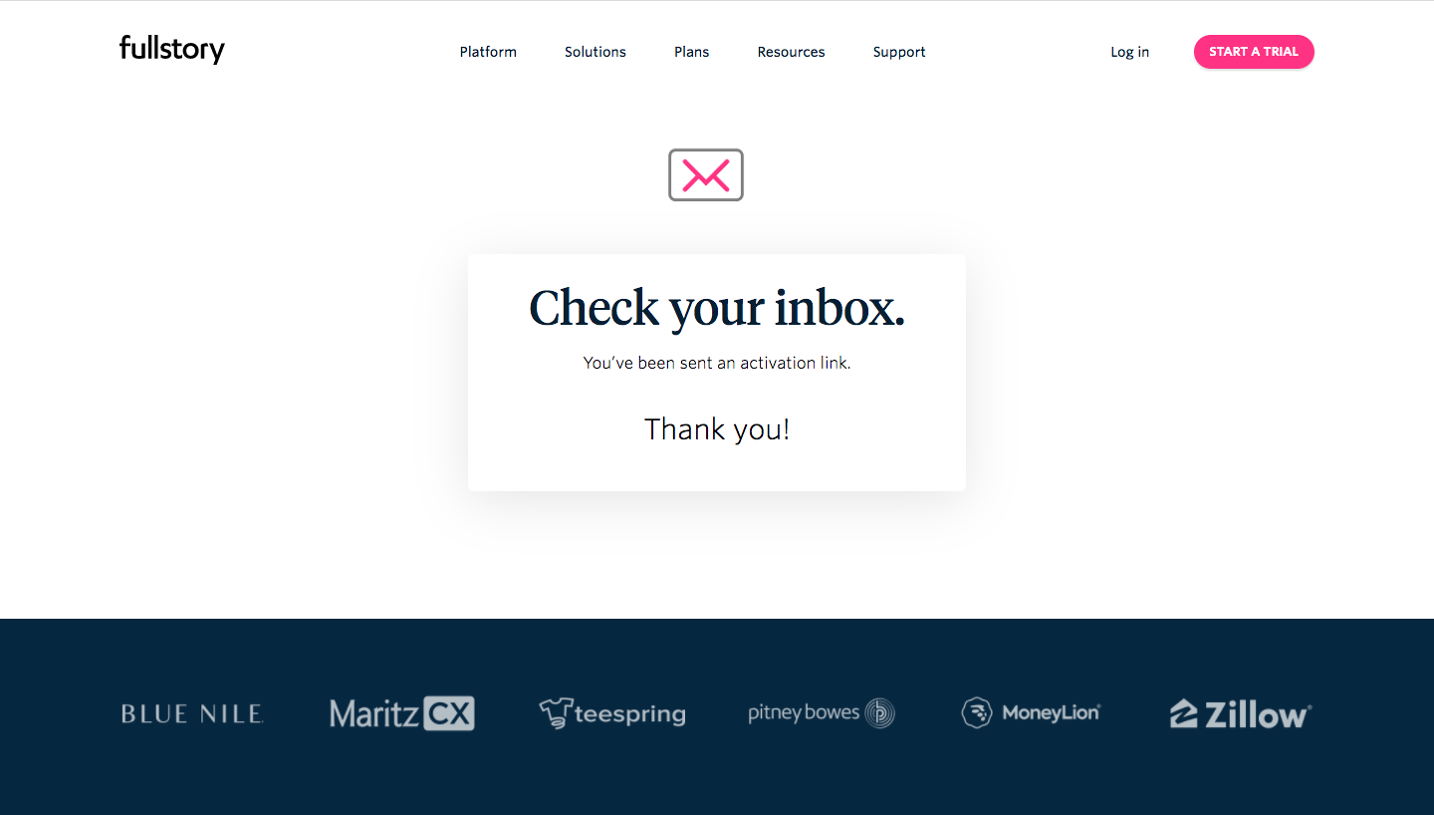 Fullstory Email Verification
