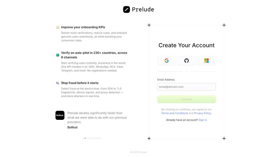 Prelude Signup