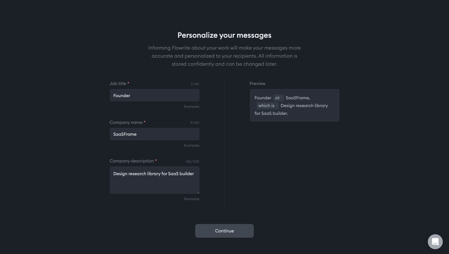 Flowrite Account Setup