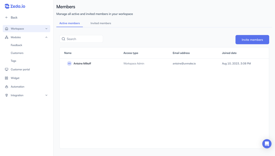 Zeda.io Team Members