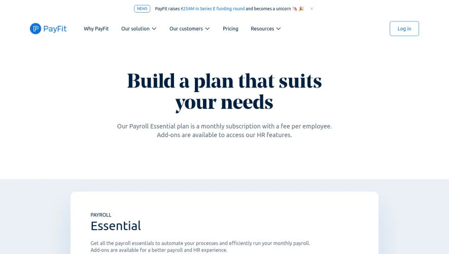 Payfit Pricing Page