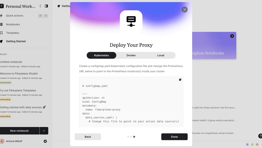 Fiberplane User Onboarding